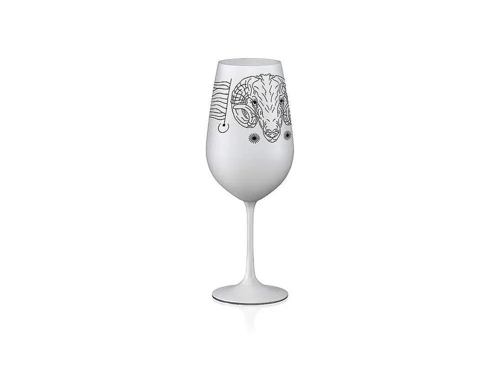 Bezpečná Platba Crystalex sklenice Zvěrokruhy Beran bílá 550 ml