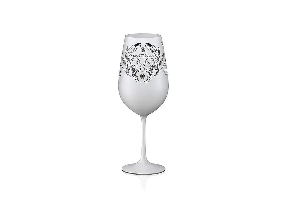 Vrácení Zdarma Crystalex sklenice Zvěrokruhy Rak bílá 550 ml