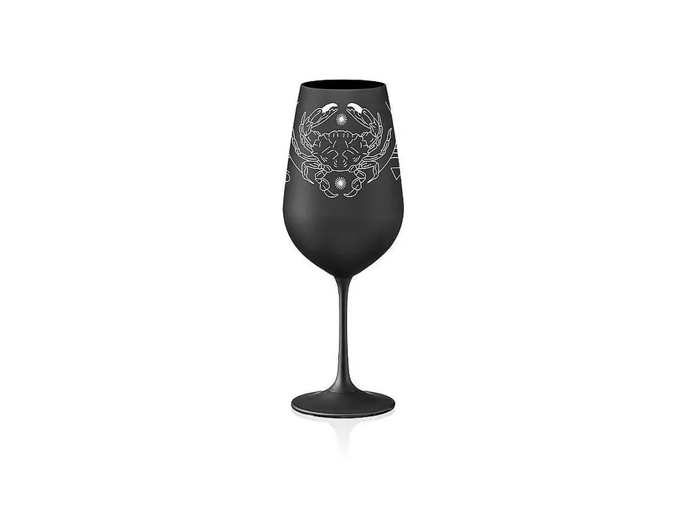 Crystalex sklenice Zvěrokruhy Rak černá 550 ml Cenová Bomba