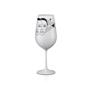 Značkový Crystalex sklenice Zvěrokruhy Blíženci bílá 550 ml