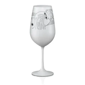 Originální Crystalex sklenice Zvěrokruhy Vodnář bílá 550 ml