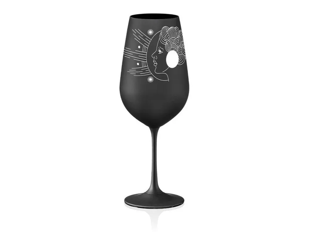 Crystalex sklenice Zvěrokruhy Panna černá 550 ml Značkový