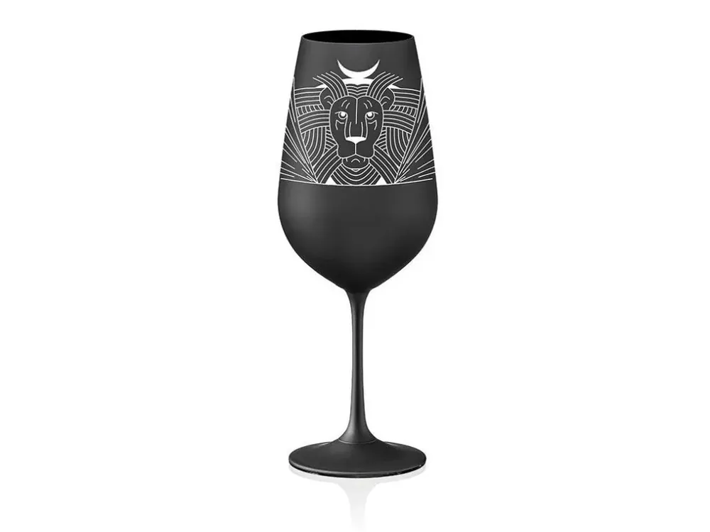 Časově Omezené Crystalex sklenice Zvěrokruhy Lev černá 550 ml