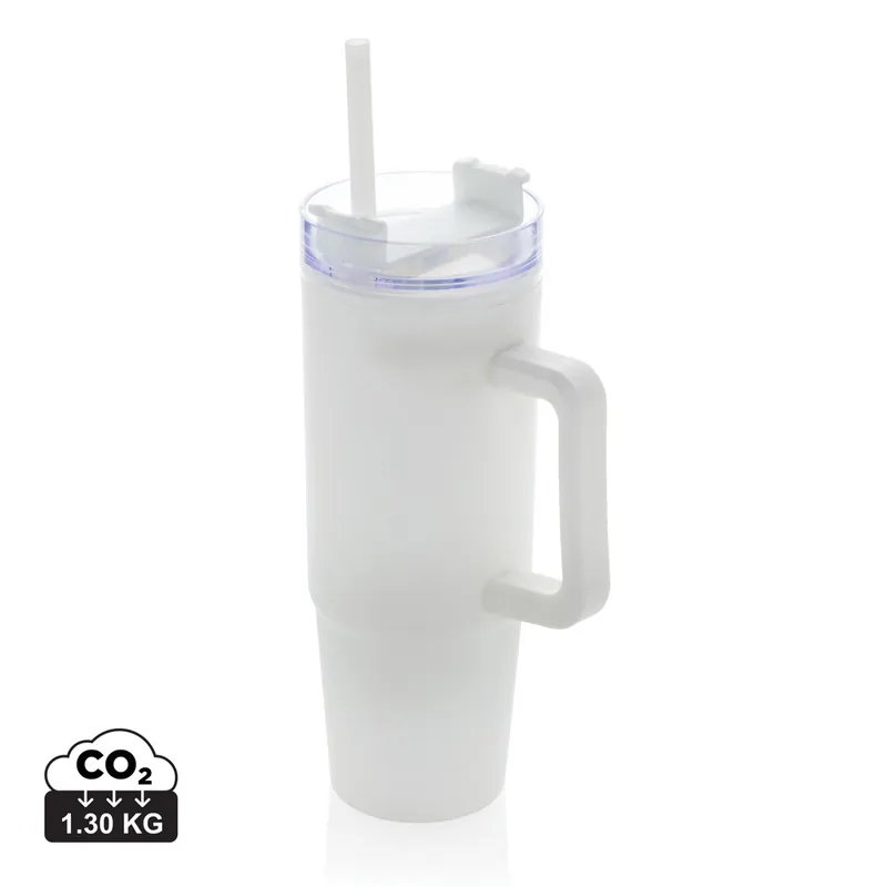 Termohrnek s madlem Tana 900ml z RCS recykl. plastu - bílá Víkendová Akce
