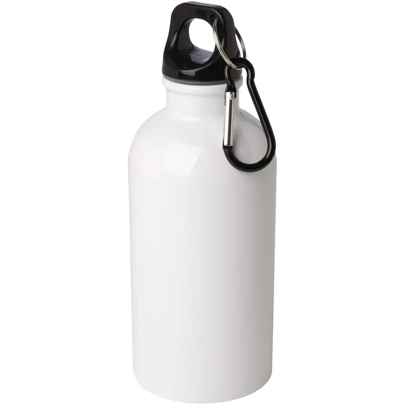 Dokud Zásoby Vydrží Lahev Unbranded 400ml láhev na vodu Oregon z nerezové oceli s certifikací RCS a karabinou White
