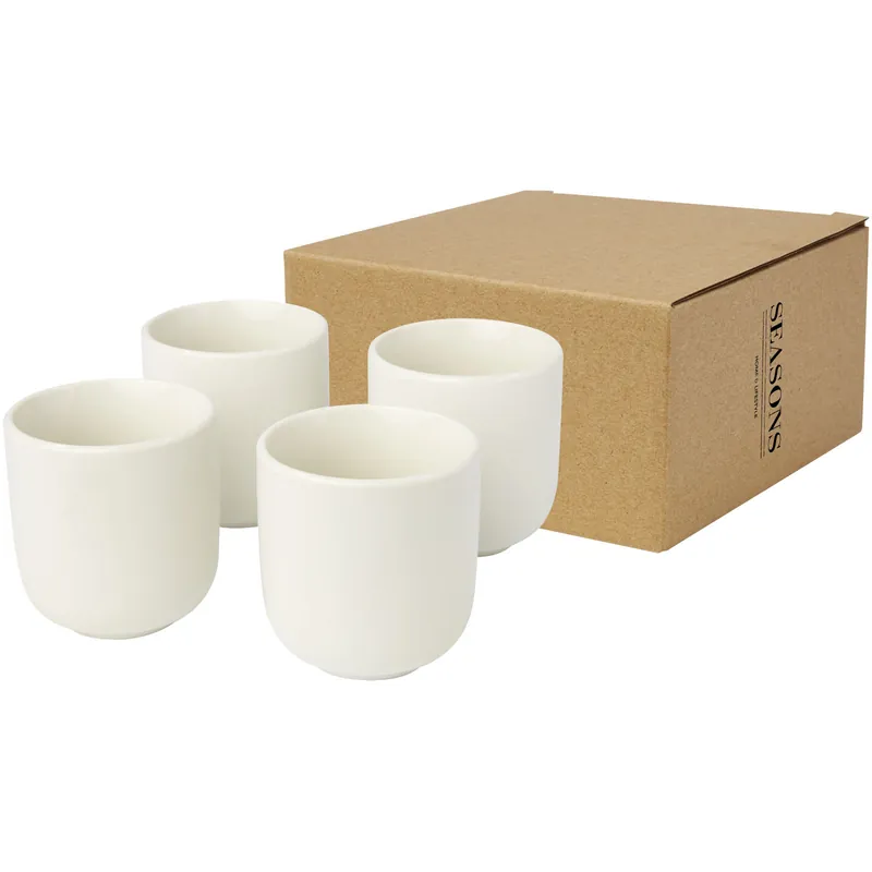 Nejlepší Cena Sada keramických šálků na espresso MALE, 4 ks - white