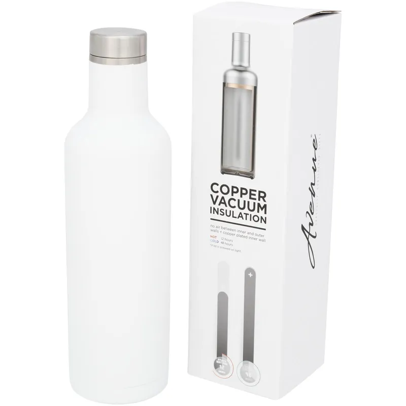 Levný Měděná termoska SLAT pro horké i studené nápoje, 750 ml - white