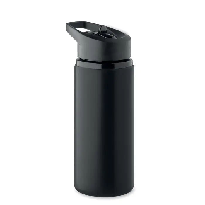 Kovová lahev z recyklovaného materiálu SPOT, 500 ml - černá Značkový