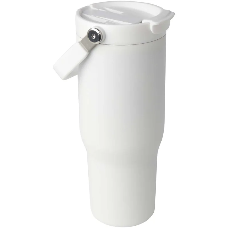 Termohrnek Unbranded Hrnek s vakuovou a měděnou izolací Bronx s objemem 900 ml z recyklované nerezové oceli s certifikací RCS s víčkem s dvojitou White Autentický