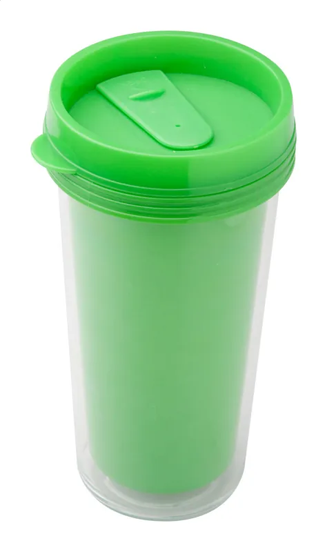Plastový termohrnek POSTER, 450 ml - zelená Autentický