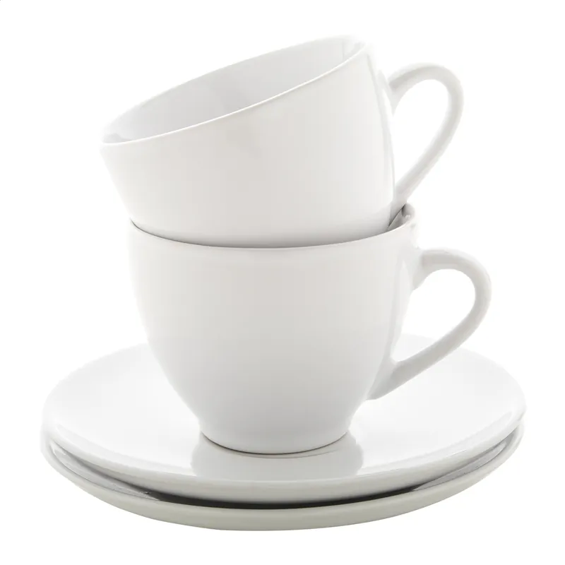 Sada keramických šálků na cappuccino TYPICA, 2 ks - bílá Dokud Zásoby Vydrží