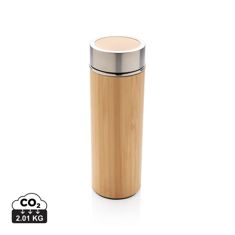 Nerezovo bambusová termoláhev PLEA, 300 ml - hnědá Must-Have