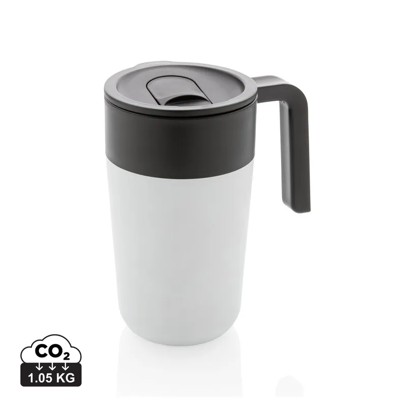 Termohrnek BINNEN z recyklované oceli a plastu, 480 ml - bílá Bezpečná Platba