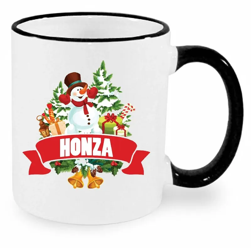 Vánoční hrnek - Vánoční sněhulák se jménem Honza Omezená Nabídka