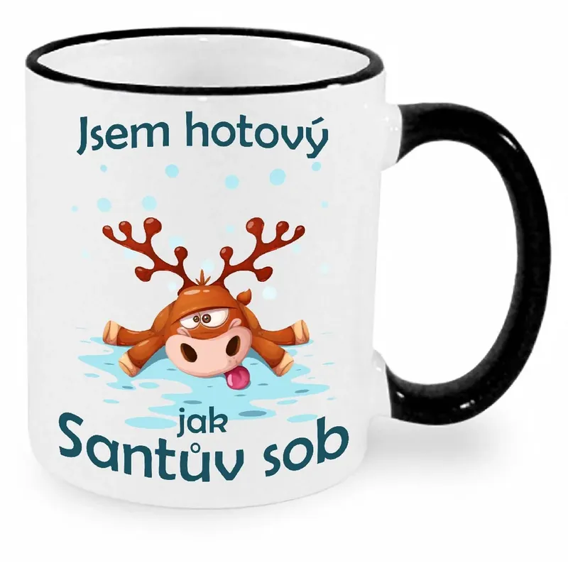Nejlepší Volba Vánoční hrnek - Jsem hotový jak Santův sob