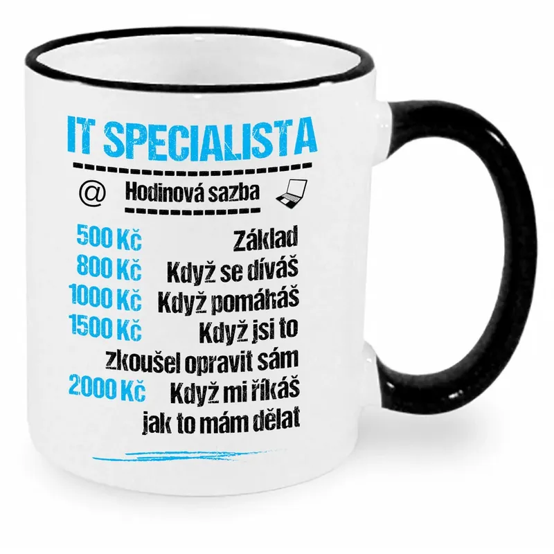 Hrnek IT specialista - sazba Bezpečná Platba