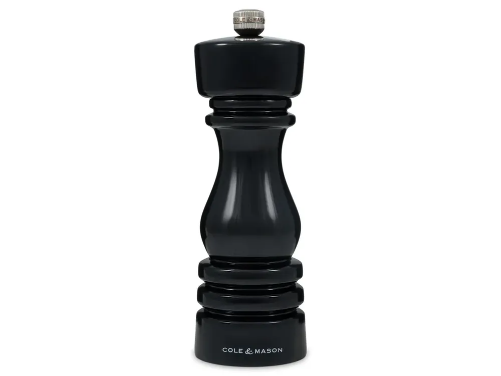 Mlýnek na sůl London Black Gloss Precision+ 18 cm Cole&Mason Nejlepší Volba