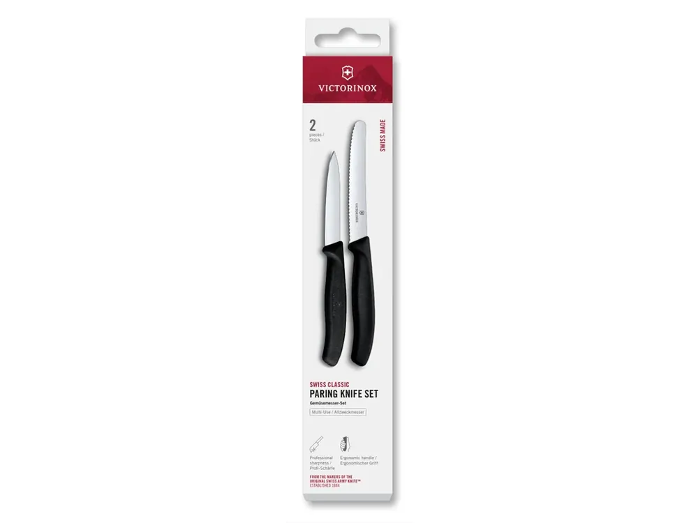 Výprodej Sada 2 loupacích nožů Victorinox Swiss Classic 8 a 11 cm černé VICTORINOX