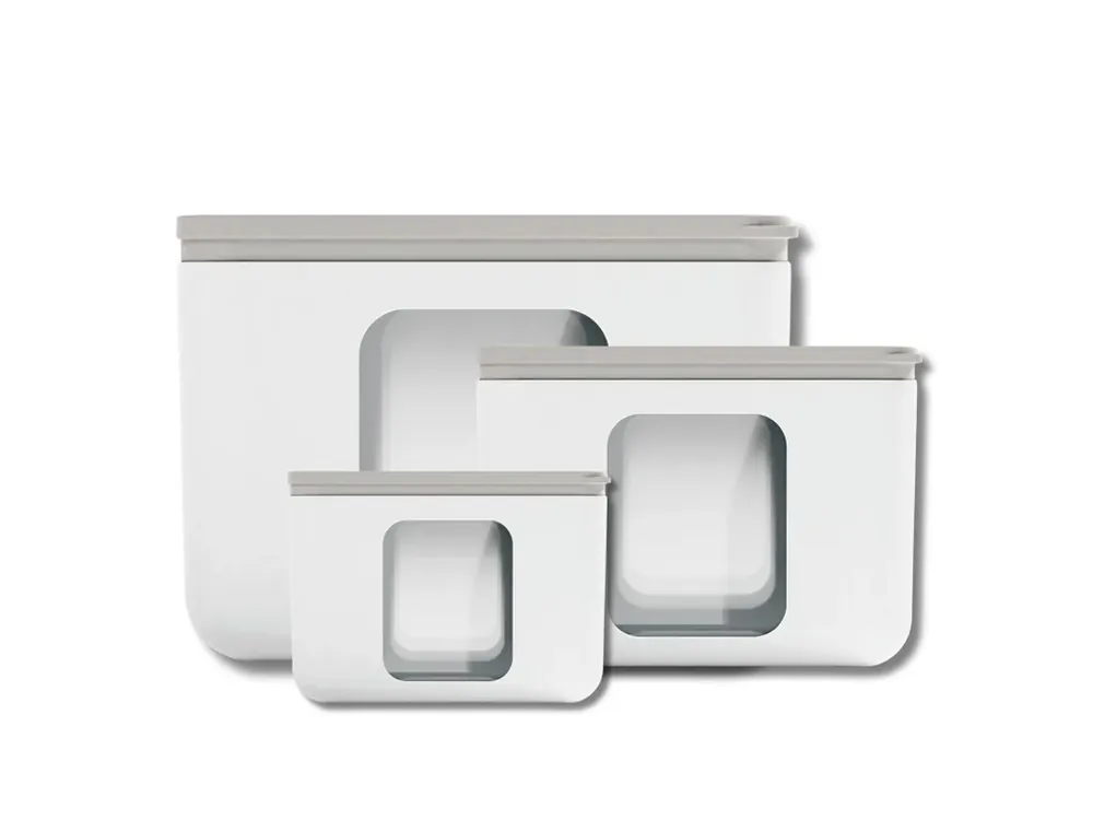 Sada 3 krabiček na jídlo PEEK BOX QUADRO Arctic White Blimplus Akční Cena