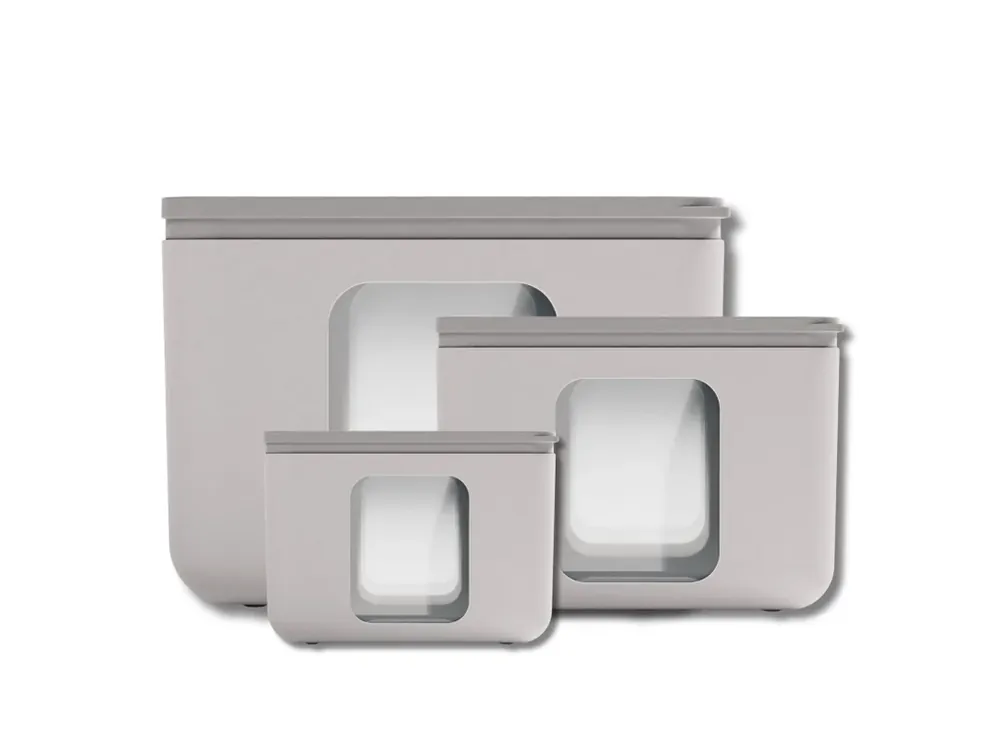 Sada 3 krabiček na jídlo PEEK BOX QUADRO Silk Blimplus Sleva