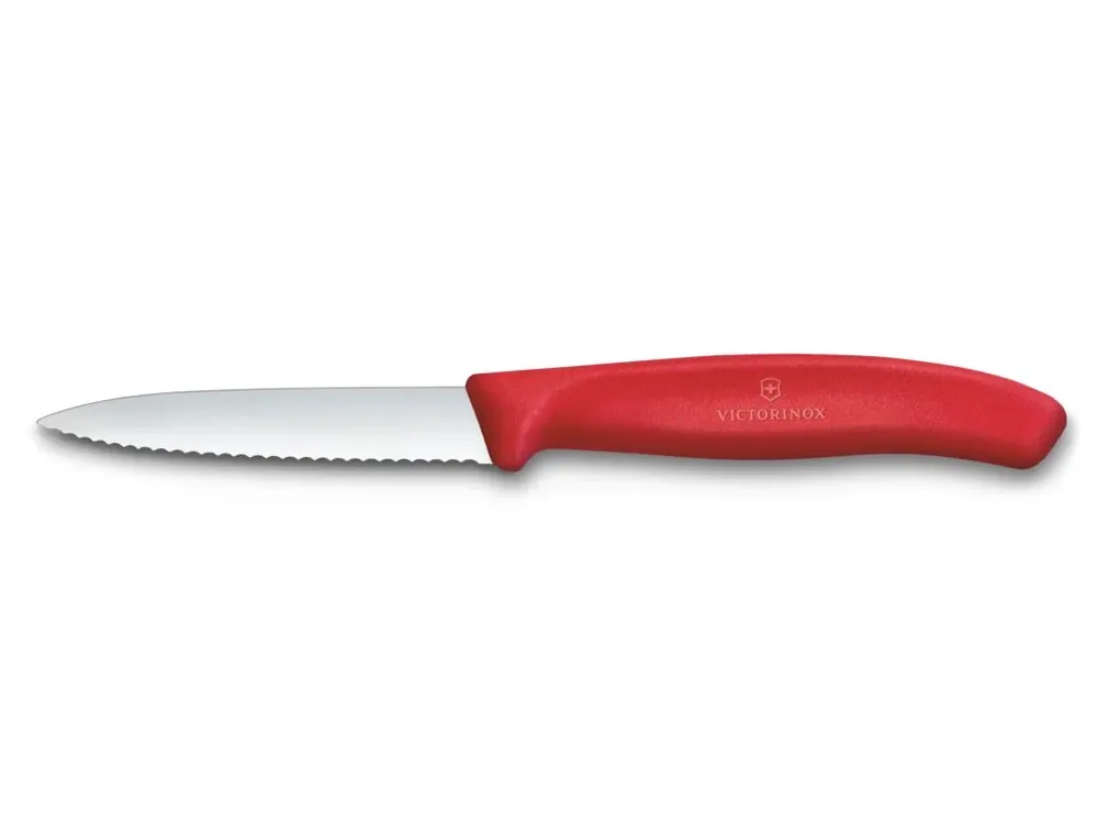 Nůž na loupání Victorinox Swiss Classic špičaté vroubkované ostří 8 cm červený VICTORINOX Ihned K Objednání