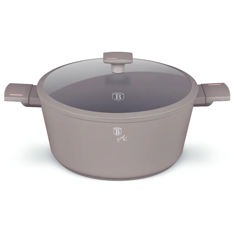 Nakupujte Hned BERLINGERHAUS Kastrol s titanovým povrchem a poklicí 30 cm Taupe Collection