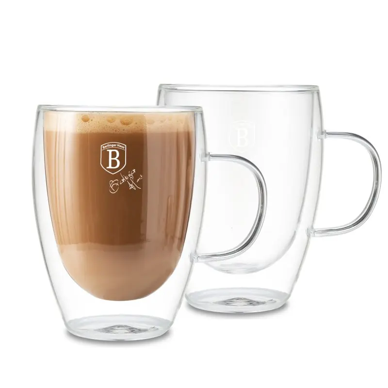 BERLINGERHAUS Sada hrnků na cappuccino dvojité sklo 300 ml 2 ks Speciální Cena