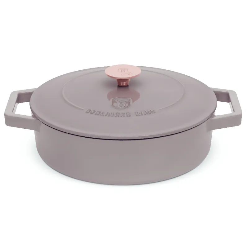 Akční Nabídka BERLINGERHAUS Pekáč litinový s poklicí 26 cm Taupe Collection