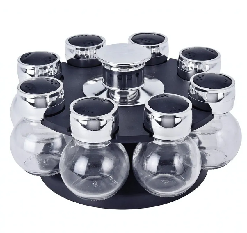 Akční Nabídka EXCELLENT HOUSEWARE Kořenky v otočném stojanu sada 9 ks