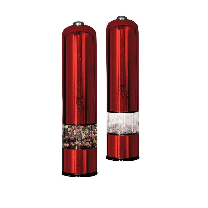 BERLINGERHAUS Mlýnek na pepř a sůl elektrický sada 2 ks Burgundy Metallic Line Cenový Hit