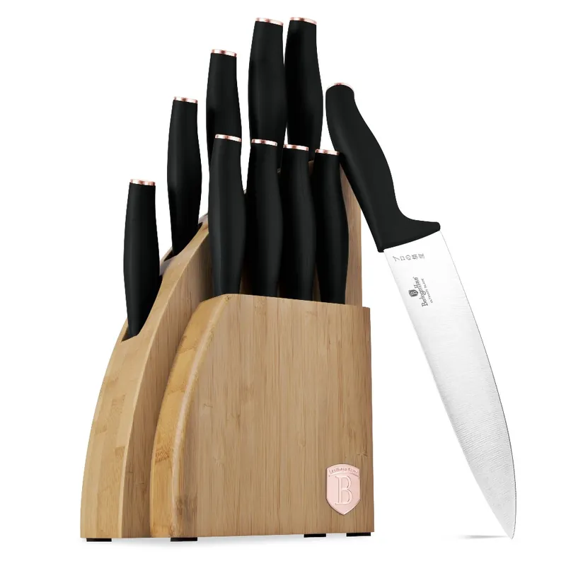 Výhodná Nabídka BERLINGERHAUS Sada nožů se stojanem BAMBOO 10 ks Black Rose Collection