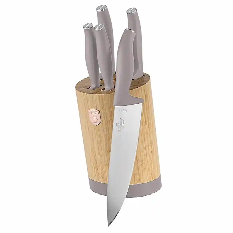 BERLINGERHAUS Sada nožů se stojanem BAMBOO 6 ks Taupe Collection Nízká Cena