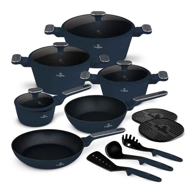 Novinka BERLINGERHAUS Sada nádobí s titanovým povrchem 15 ks Deep Sea Collection