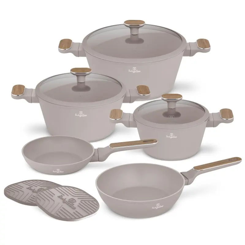 BERLINGERHAUS Sada nádobí s titanovým povrchem 10 ks Taupe Nordic Collection Nakupujte Hned
