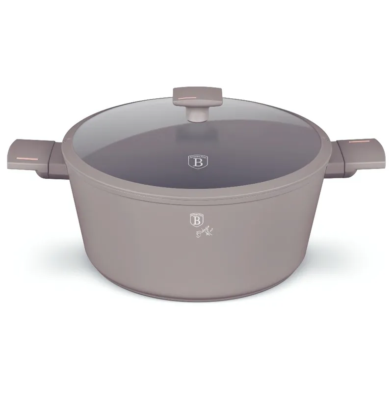 BERLINGERHAUS Kastrol s titanovým povrchem a poklicí 24 cm Taupe Collection Expresní Doručení