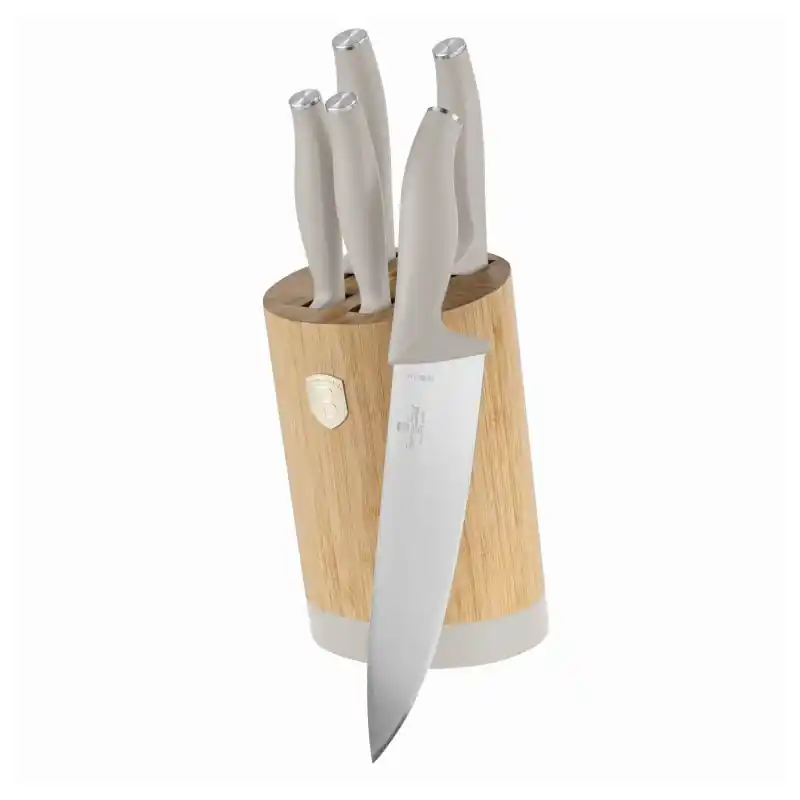 Koupit Online BERLINGERHAUS Sada nožů se stojanem BAMBOO 6 ks Sahara Collection