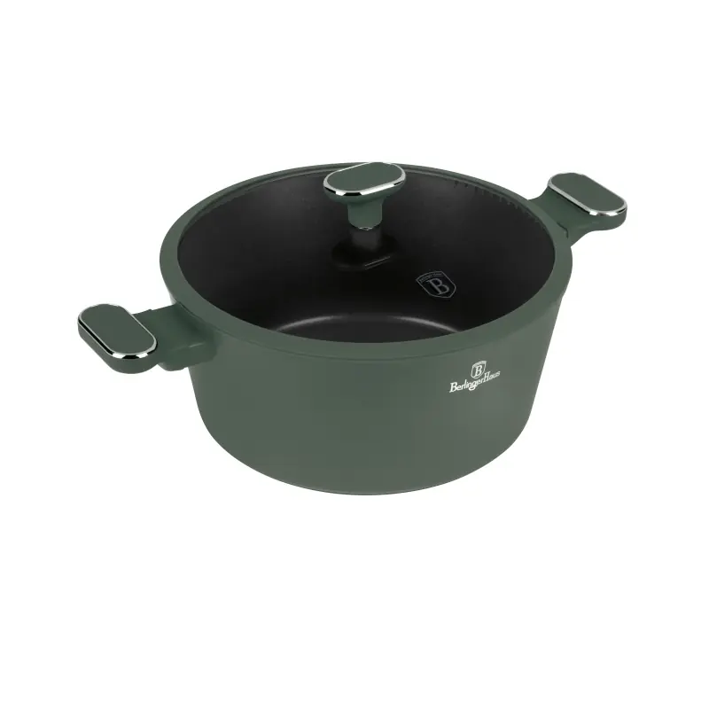 BERLINGERHAUS Kastrol s titanovým povrchem a poklicí 28 cm Matte Green Collection Časově Omezené
