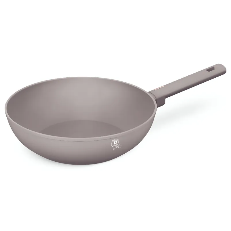 BERLINGERHAUS Pánev WOK s titanovým povrchem 28 cm Taupe Collection Nejlepší Volba