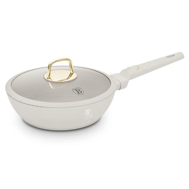 Akční Cena BERLINGERHAUS Pánev hluboká s titanovým povrchem a poklicí 24 cm Sahara Collection
