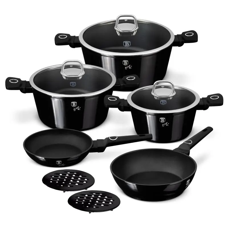 Značkový BERLINGERHAUS Sada nádobí s titanovým povrchem 10 ks Black Vantage Collection