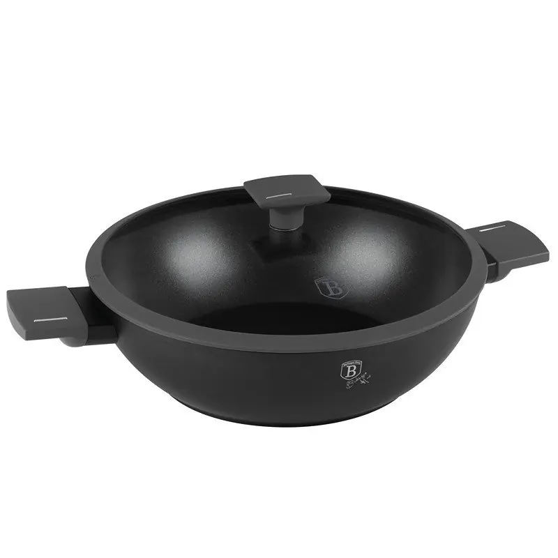 Tovární Cena BERLINGERHAUS Pánev WOK s titanovým povrchem a poklicí 30 cm Antracit Collection