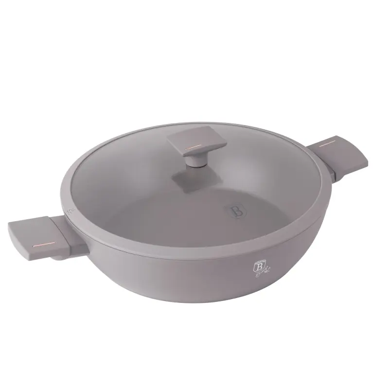 BERLINGERHAUS Pánev s titanovým povrchem a poklicí 32 cm Taupe Collection Výhodná Nabídka