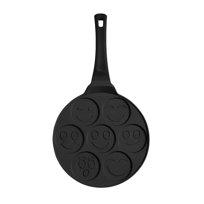 BERLINGERHAUS Lívanečník s titanovým povrchem Smajlíci 26 cm Matte Black Collection Cenově Výhodný