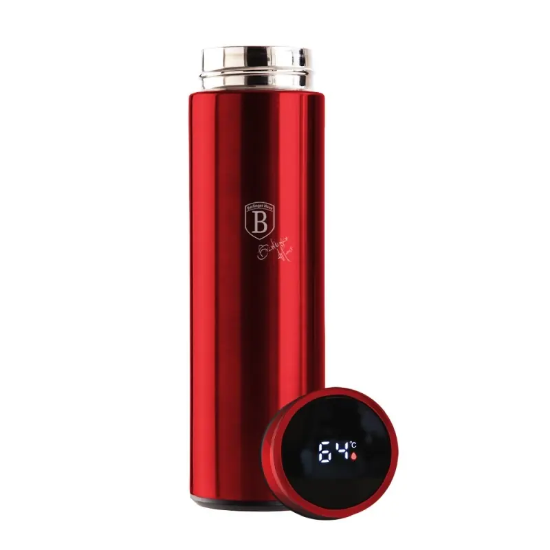 Zlevněný BERLINGERHAUS Termoska nerez s LED displejem 450 ml Burgundy Metallic Line
