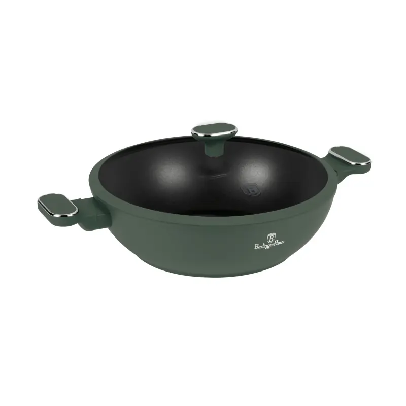 Hit Sezóny BERLINGERHAUS Pánev wok s poklicí a titanovým povrchem 30 cm Matte Green Collection