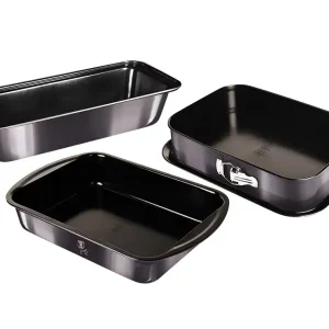 Značkový BERLINGERHAUS Plech a formy na pečení s titanovým povrchem sada 3 ks Carbon PRO Line