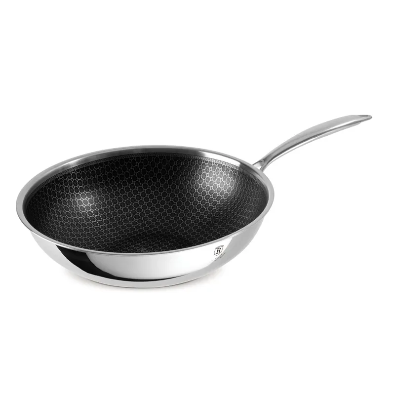 BERLINGERHAUS Pánev WOK nerez s nepřilnavým povrchem 30 cm Eternal Collection Tovární Cena