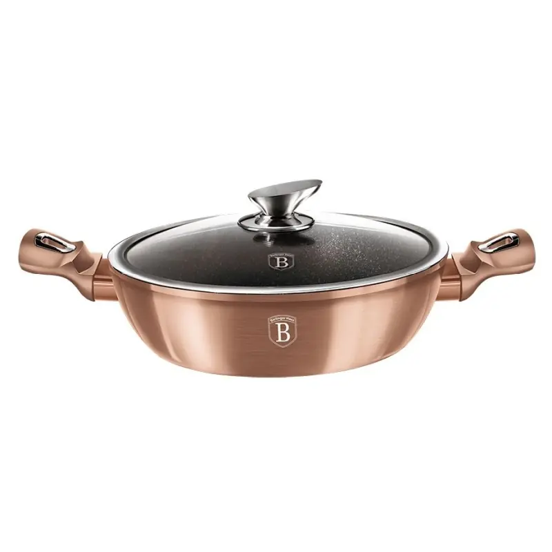 Kup Teď BERLINGERHAUS Pekáč kulatý s mramorovým povrchem a poklicí 28 cm Rosegold Metallic Line