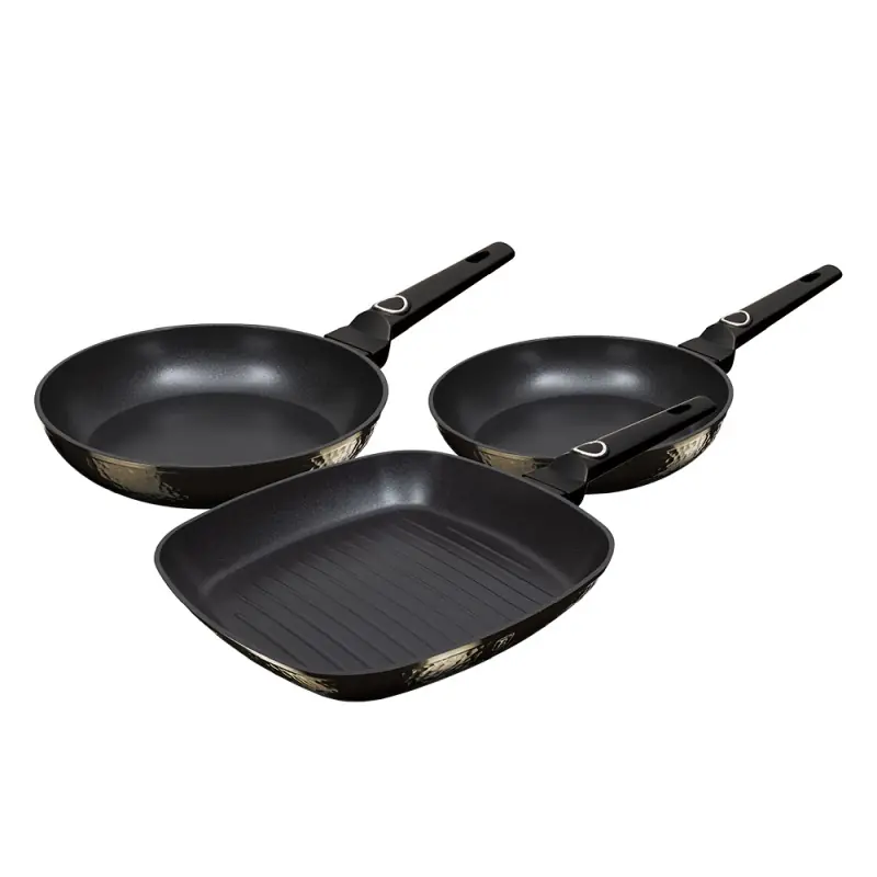 BERLINGERHAUS Sada pánví s titanovým povrchem 3 ks Primal Gloss Collection steak Akční Nabídka