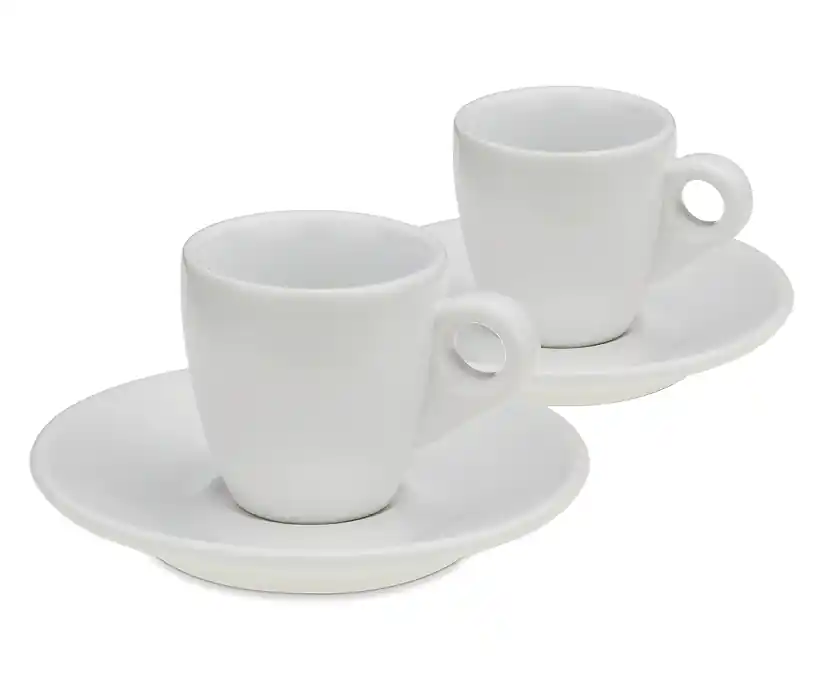 KELA Hrnek na espresso s podšálkem sada 4 ks MATTIA bílá Jen Po Omezenou Doba
